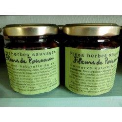 Fleurs de poireau sauvage au sel et à l'huile